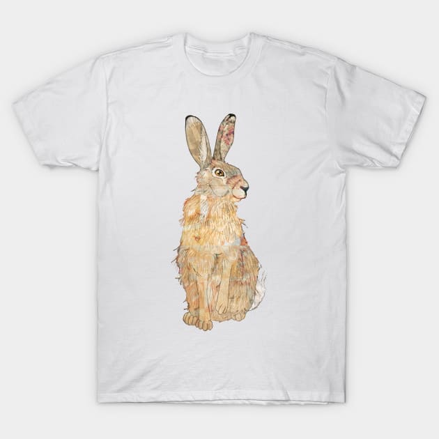 Patchwork Hare T-Shirt by KatherineBlowerDesigns